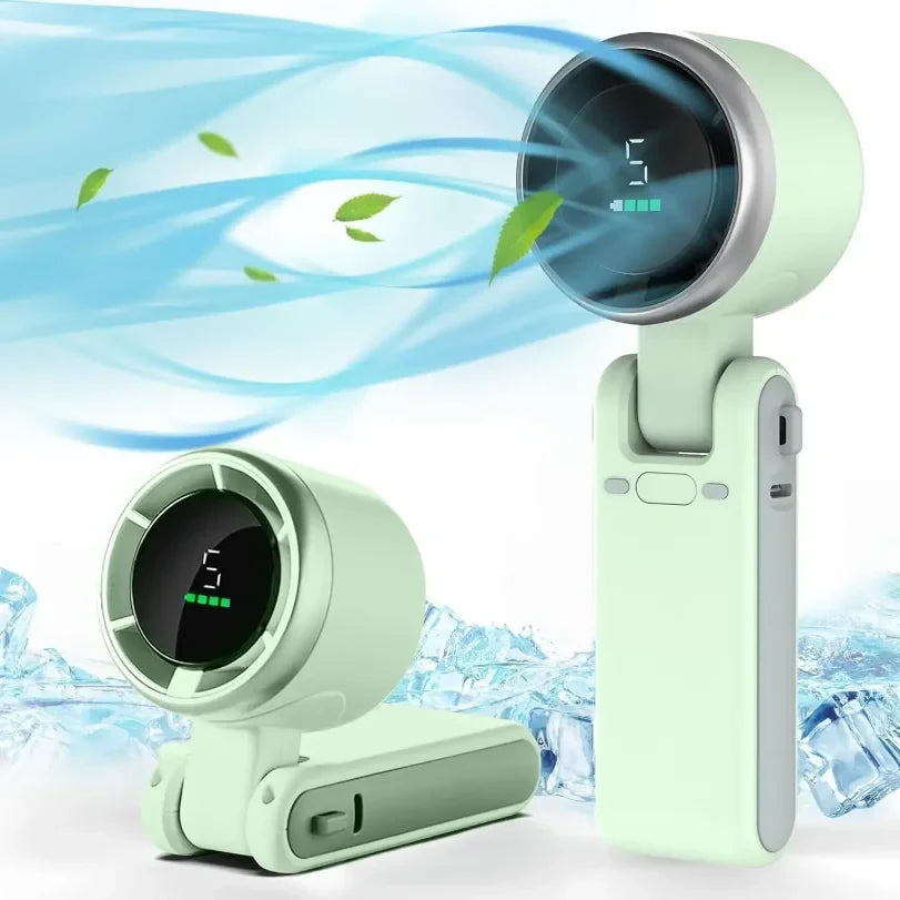 Portable Fan Neck Handheld Rechargeable Clip-On Mini Fan - Image 5