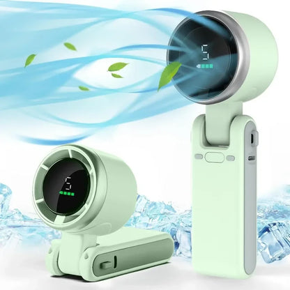 Portable Fan Neck Handheld Rechargeable Clip-On Mini Fan - Image 5