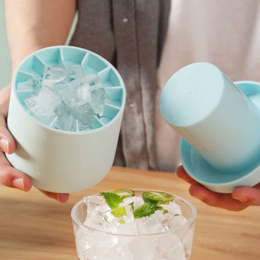 Portable Ice Maker Tray Compact Stackable Lidded