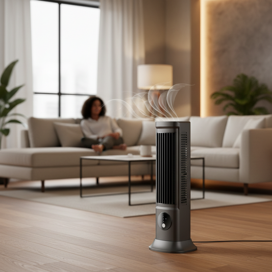 Portable Tower Cooling Fan Oscillating Slim Remote - Image 1