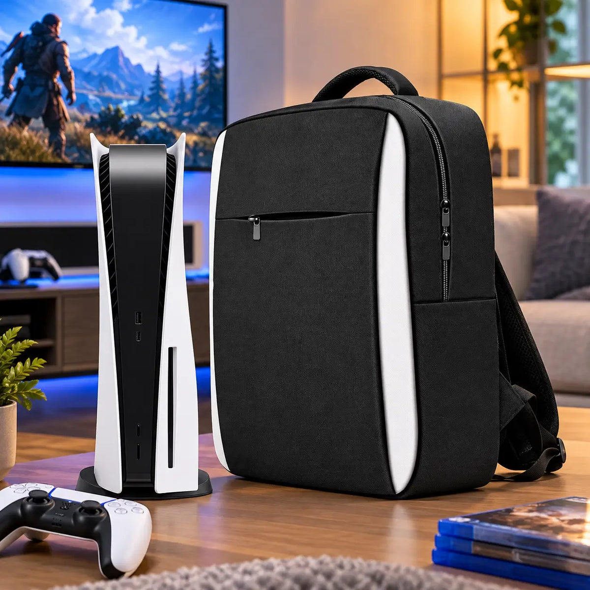 PS5 Console Travel Backpack with Controller Storage