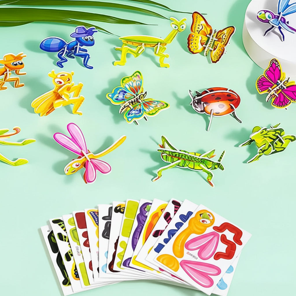 Kids 3D Cartoon Puzzle Set Animal Educational Toy