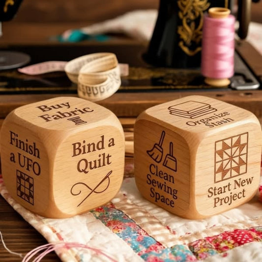 Quilting Decision Dice Creative Crafting Solid Wood Craft - Image 1
