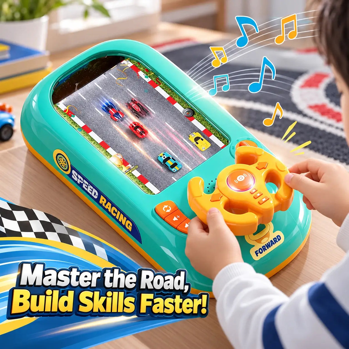 Racing Game Console Interactive Steering Wheel Toy