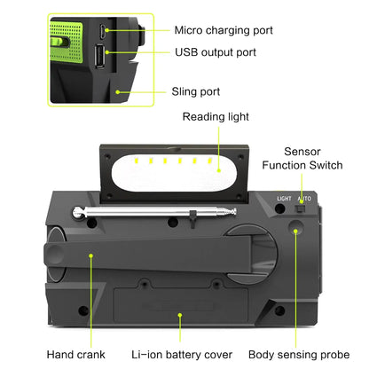 Emergency Radio Hand Crank Portable Survival Device