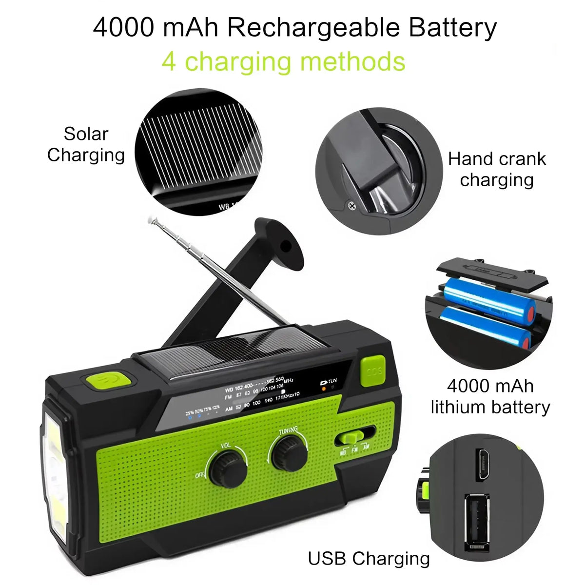 Emergency Radio Hand Crank Portable Survival Device