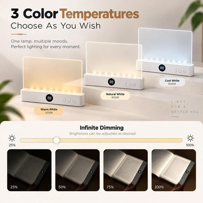 Book Light LED Reading Lamp Ultra Thin USB Rechargeable