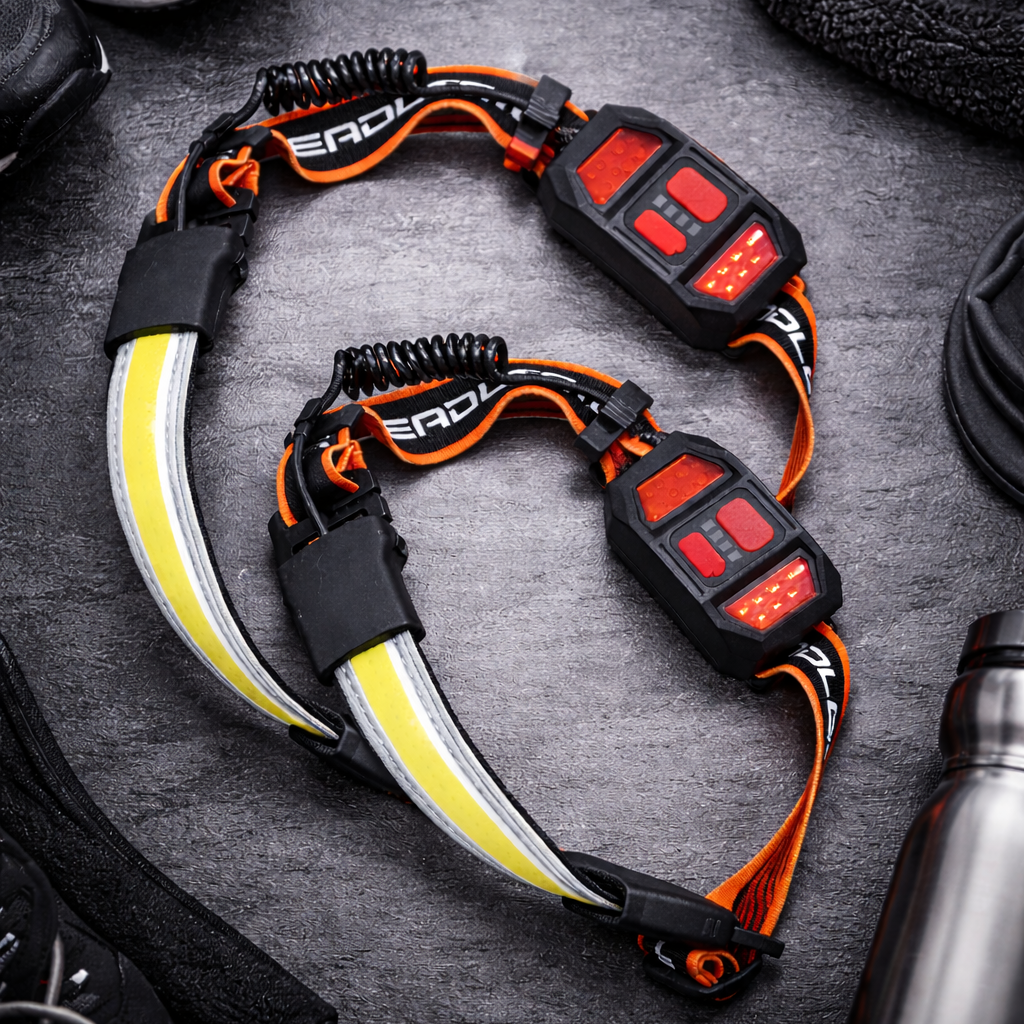 Rechargeable Headlamp Set LED Outdoor Use - Image 1