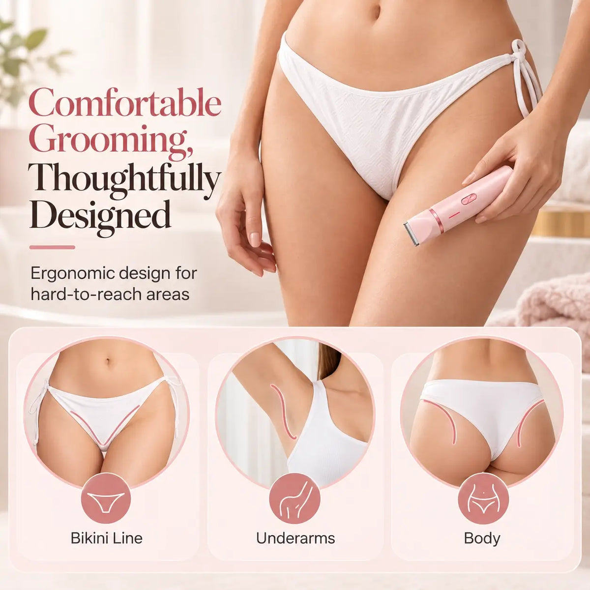 2-in-1 Dual Comfort Bikini Hair Trimmer