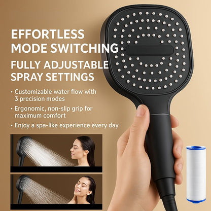 Shower Head High Pressure Filtered Handheld Multi Spray - Image 8