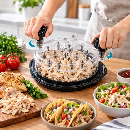 Kitchen Tool Manual Meat Shredder Glass Bowl Non Slip Base
