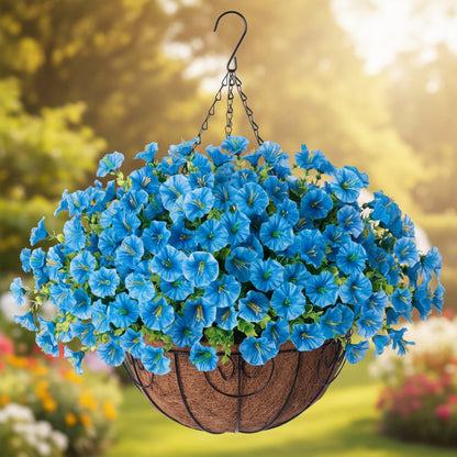 Silk Flowers Hanging Basket Indoor Outdoor Decor - Image 13