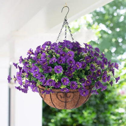 Silk Flowers Hanging Basket Indoor Outdoor Decor - Image 15