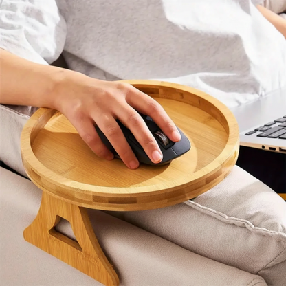 Sofa Side Table Armrest Tray Adjustable Folding