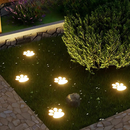 Solar Lights Paw Print Outdoor Waterproof Garden Path Decor - Image 1