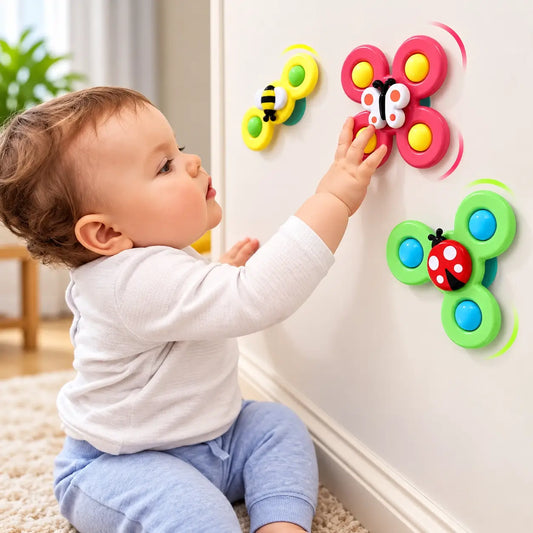 Baby Toy Suction Spinner Sensory Toy Bath High Chair