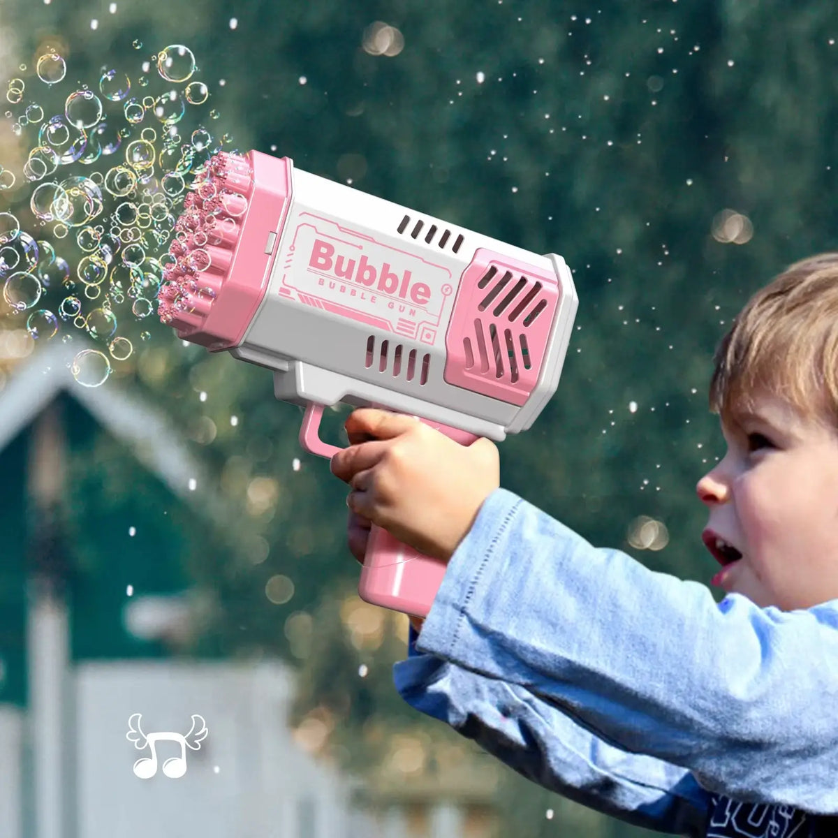 Bubble Gun LED Bubble Blower Toy Outdoor Kids Play