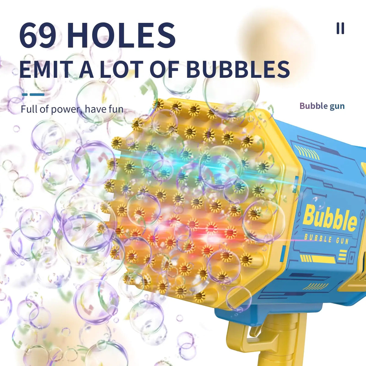 Bubble Gun LED Bubble Blower Toy Outdoor Kids Play