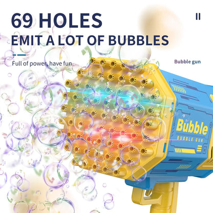Bubble Gun LED Bubble Blower Toy Outdoor Kids Play