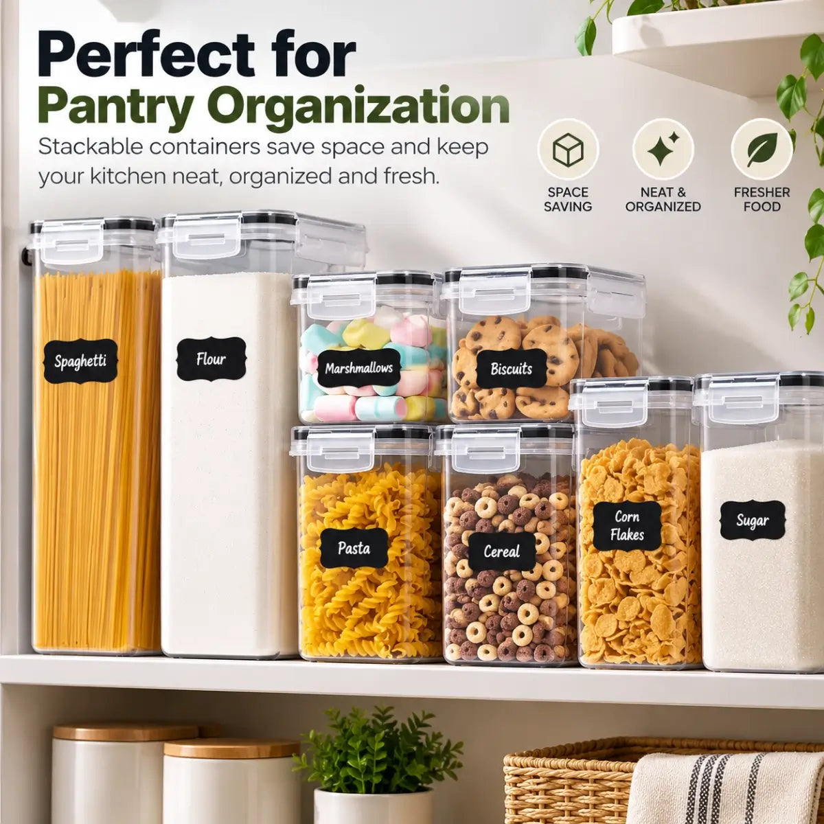 7 Pcs Set - Food Storage Airtight Containers