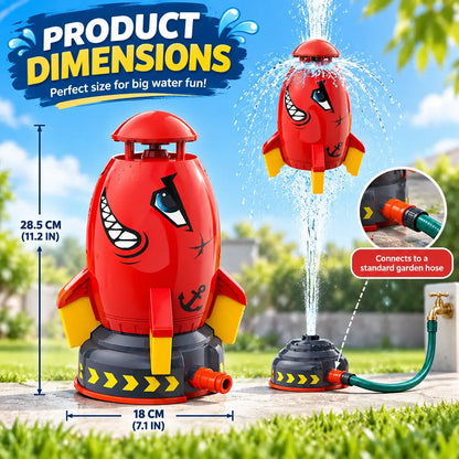 Water Sprinkler Outdoor Fun Shape Rocket Sprinkler
