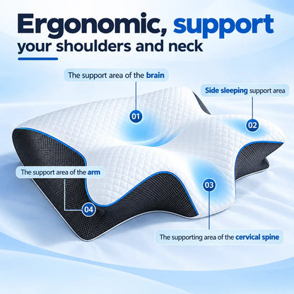 Contoured Side Sleepers Neck Pillow