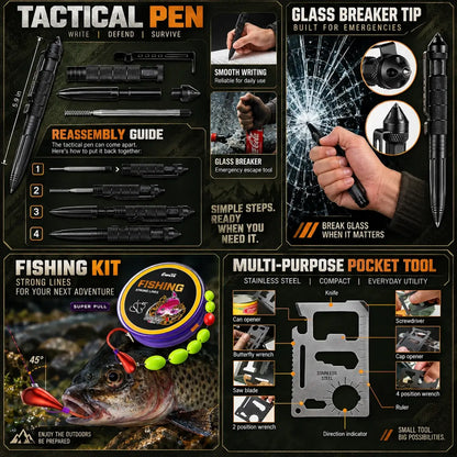 Survival First Aid Backpack Multi-Tool Kit