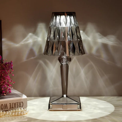 Table Lamp Crystal Rechargeable Touch Dimmable LED Light