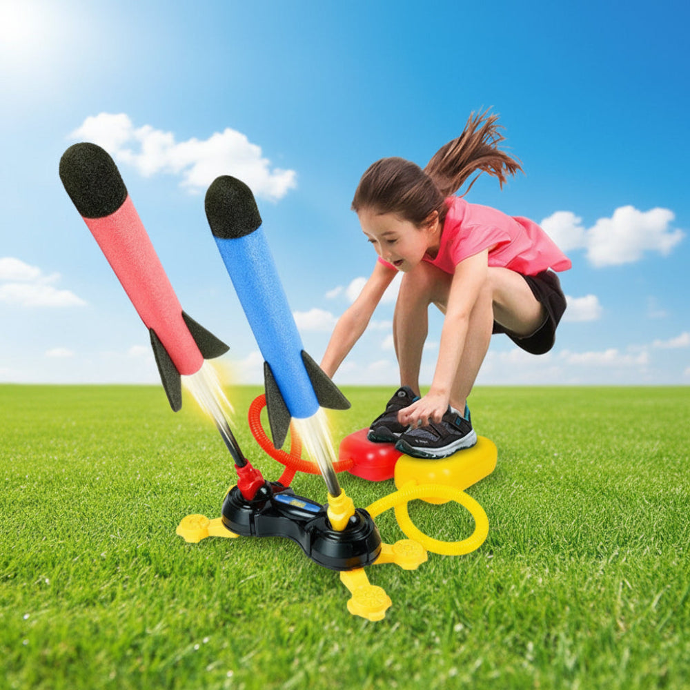 Toy Rocket Launcher Outdoor Fun Dual Action Playset - Image 1