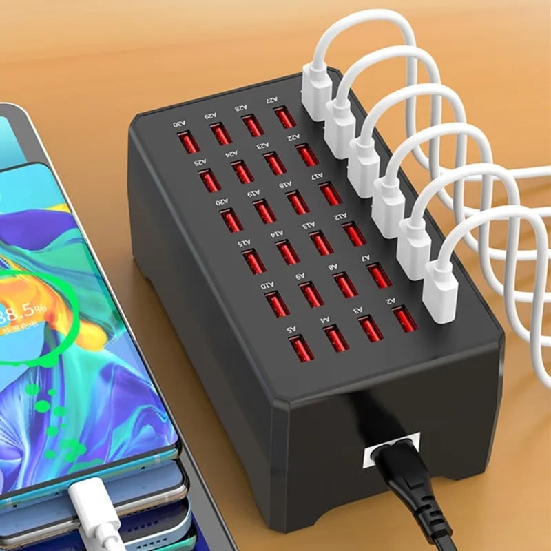 USB Charger 30 Port Multi Device Charging Station - Image 2