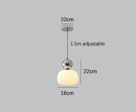 Nordic Pumpkin Pendant Light | Modern LED Ceiling Lamp