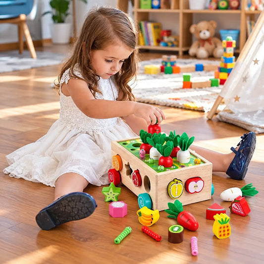 Wooden Montessori Toy Set Educational Farm Play