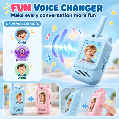 Video-walkietalkie voor kinderen, oplaadbaar speelgoed met camera