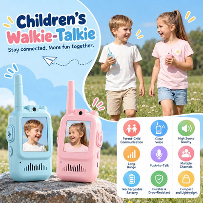 Video-walkietalkie voor kinderen, oplaadbaar speelgoed met camera