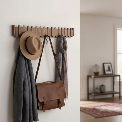 Wall Hook Rack Decorative Wooden - Image 6