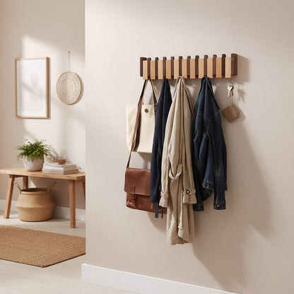 Wall Hook Rack Decorative Wooden - Image 8