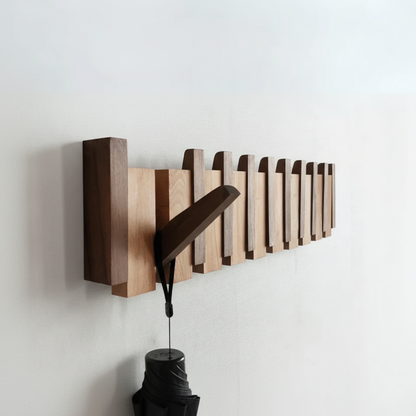 Wall-Mounted Coat Rack Wooden Modern Design - Image 1