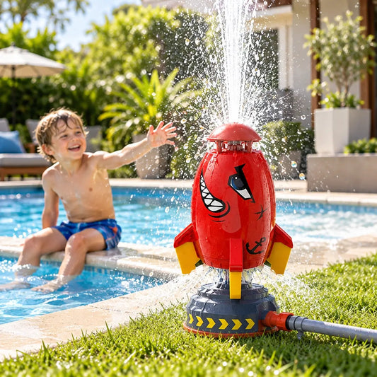 Water Sprinkler Outdoor Fun Shape Rocket Sprinkler