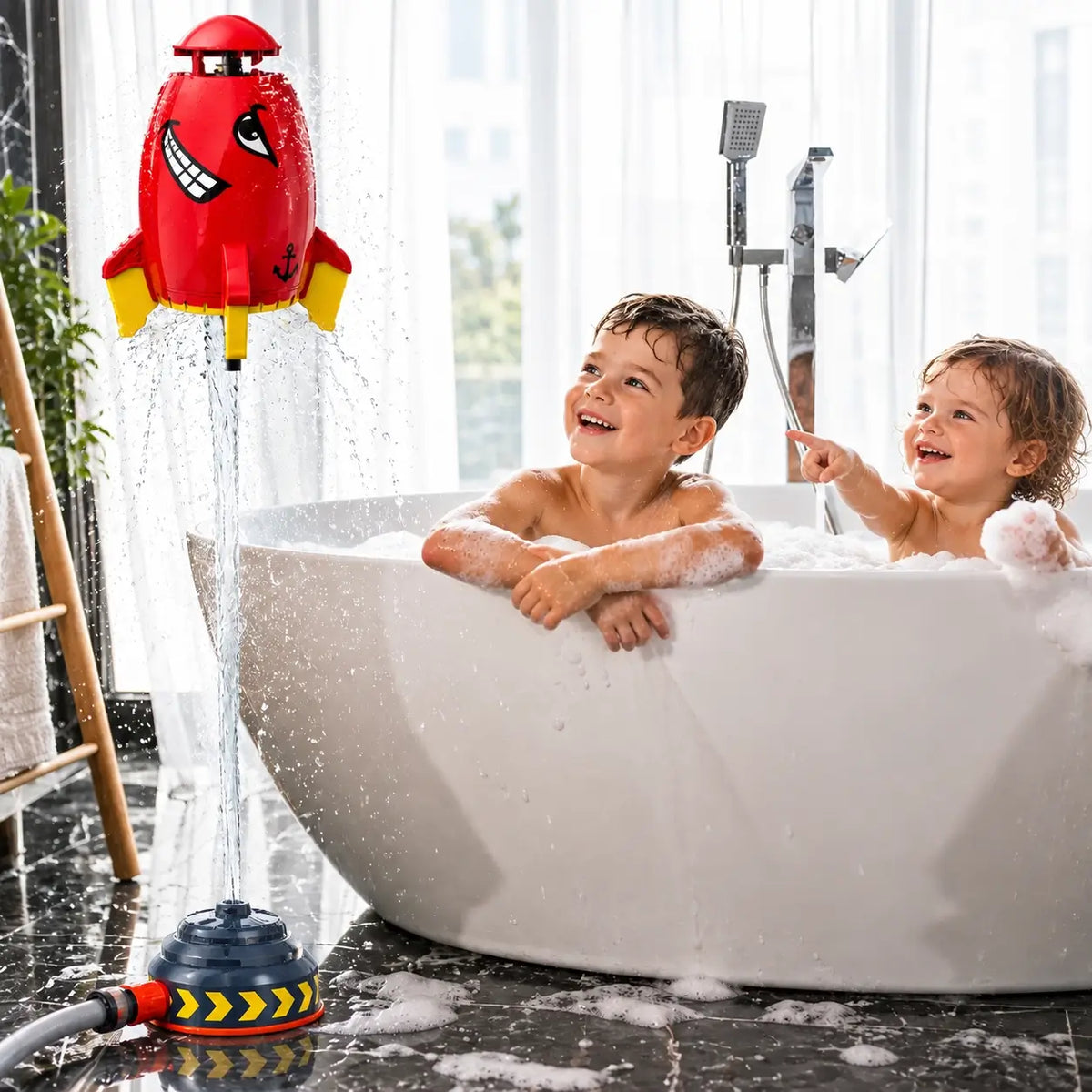 Water Sprinkler Outdoor Fun Shape Rocket Sprinkler