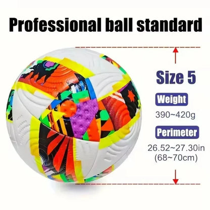 Colorful Size 5 Soccer Ball PU Football Training Outdoor Play
