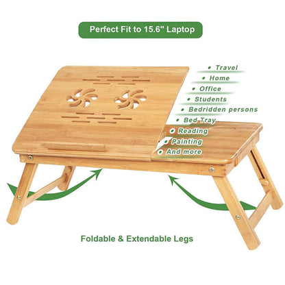 Bamboo Laptop Desk Laptop Desk Laptop Stand Bamboo Laptop Stand Portable Computer Desk | Factory Mart